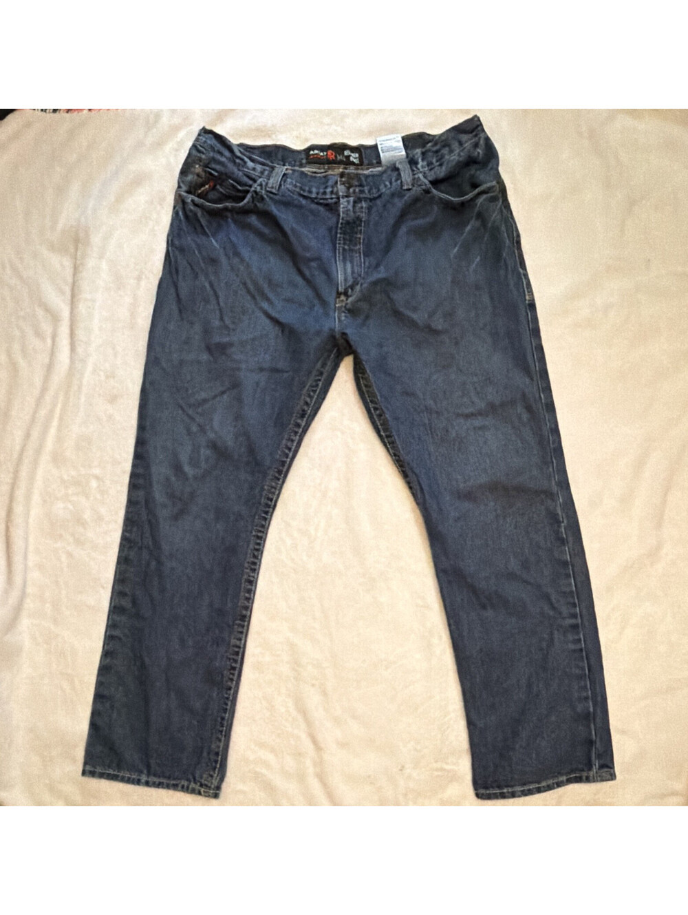 Ariat FR Men’s Flame-Resistant Relaxed Bootcut Blue Denim Jeans Mid Rise